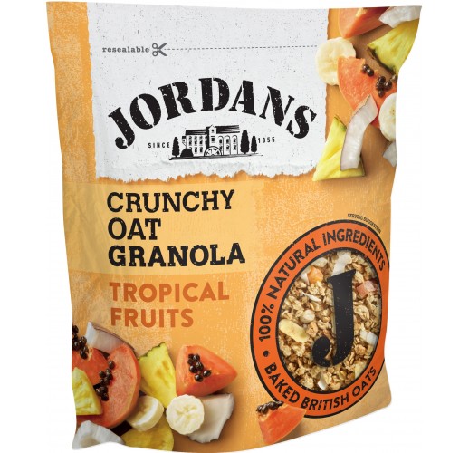 JORDANS CRUNCHY OAT GRANOLA TROPICAL FRUITS 750G